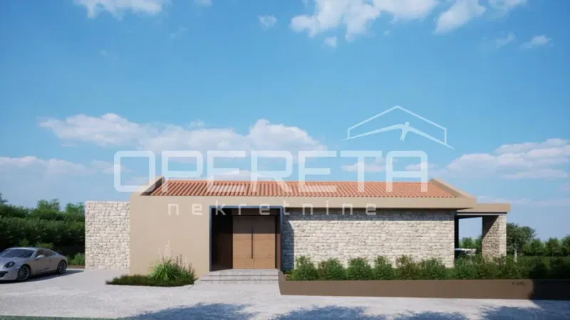 Buje Area – Single-Storey House Under Construction with Pool – 3