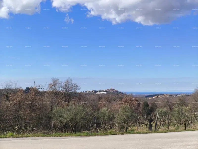 Buje – Building land 1,086 m² with a sea view – 3