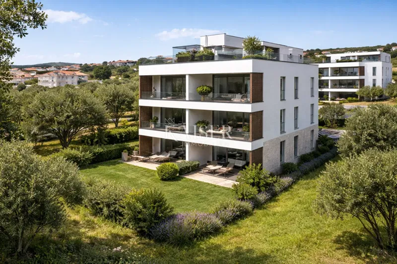 Zadar, Sveti Filip i Jakov – Building 1, Apartment A1 with 2 bedrooms, private garden and sea view (151.86 m²) – 2