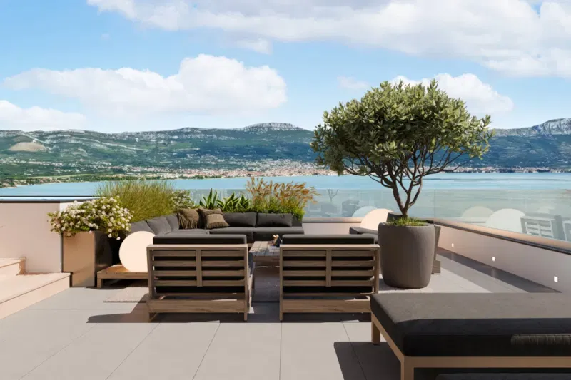 Lussuoso attico con tre camere da letto e vista mare – 3
