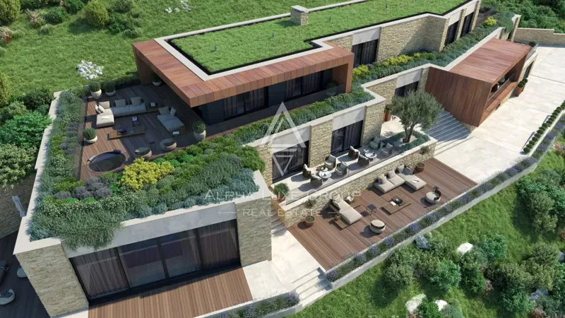 Istria, Kaštel: Building land permit sea view – 2