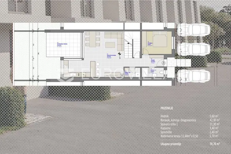 Umag, Zambratija: Modern Terraced House with Open Sea View, 200m from the Coast – 3