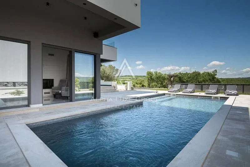 Isztria, Rakalj: Luxus villa panorámás tengerrel – 3