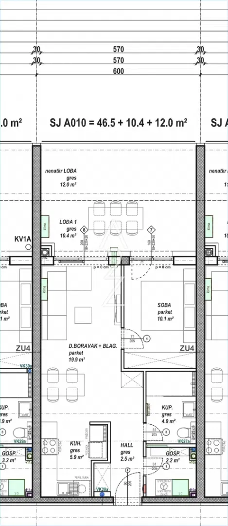 Flat Globetka, Čakovec, 74,70m2 – 2