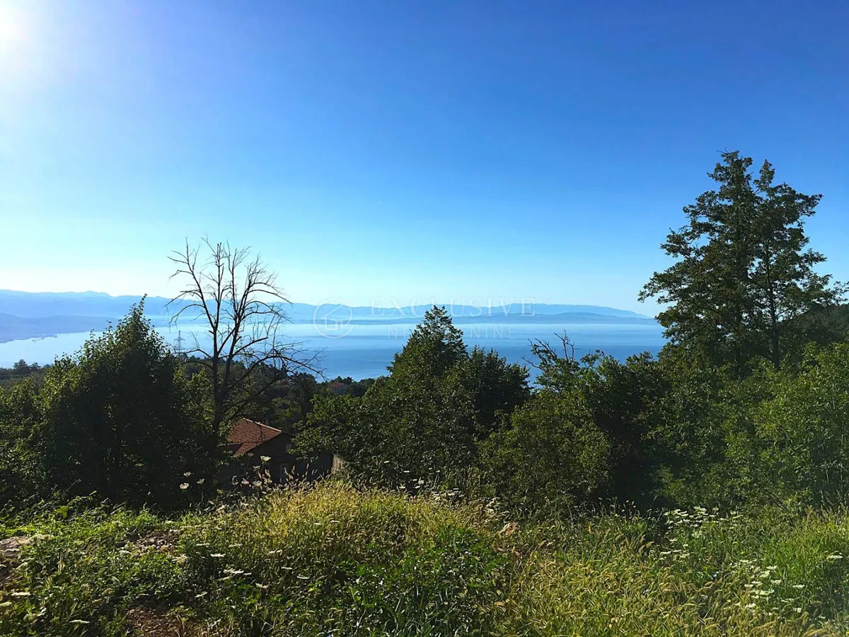 OPATIJA, VEPRINAC - GRAĐEVINSKO ZEMLJIŠTE S PANORMASKIM POGLEDOM NA MORE