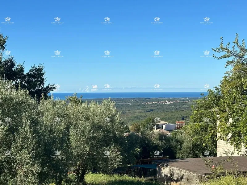 Istra, Krasica, Buje, Baugrundstück 1000 m², Meerblick