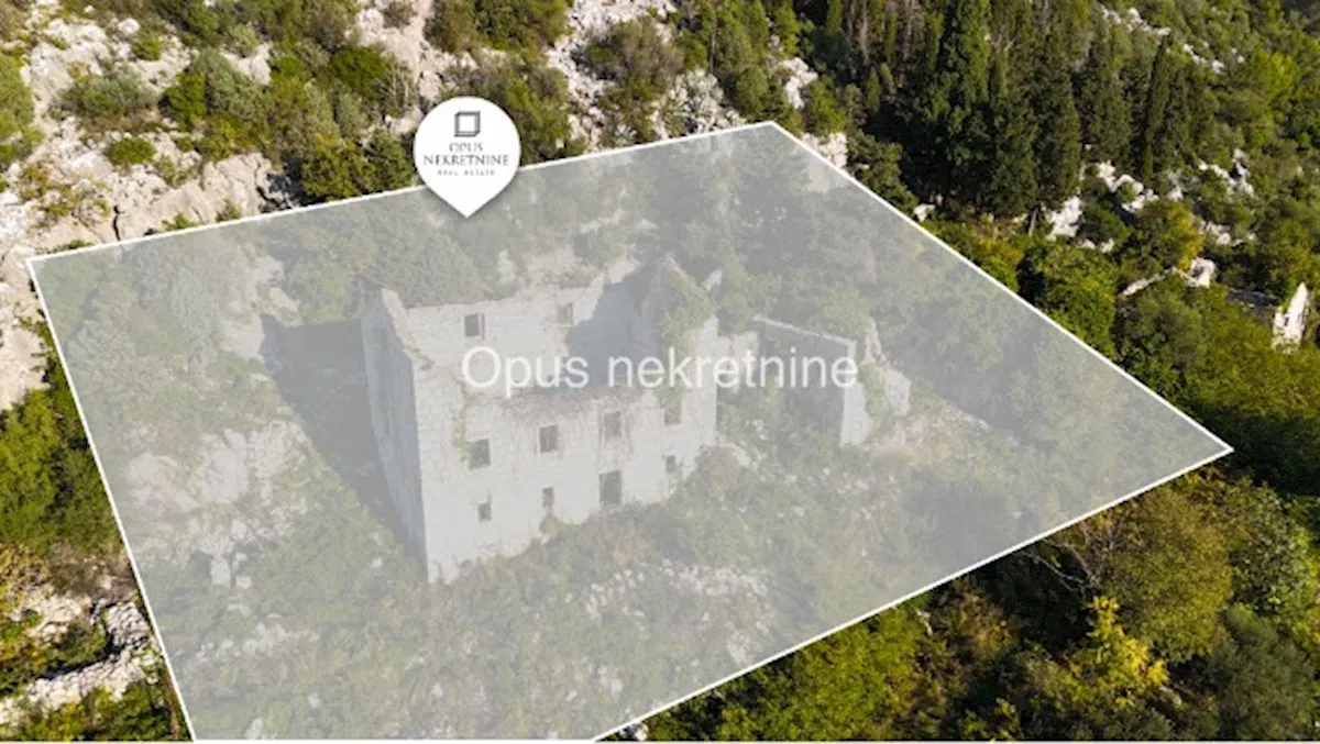 DUBA, SLIVNO-kamene kuće/ruševine s predivnim pogledom na more (Video)