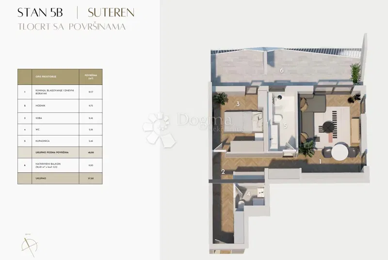 Allogio Stobreč, Split - Okolica, 57,20m2 – 2