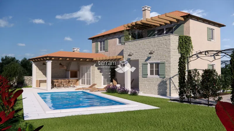 Istra, Žminj, Kuća 141m2 s bazenom, okućnica 582m2, NOVO, #prodaja