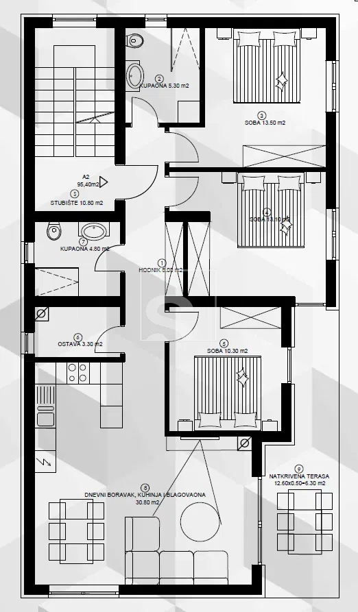 Flat Pješčana Uvala, Medulin, 73,90m2 – 2