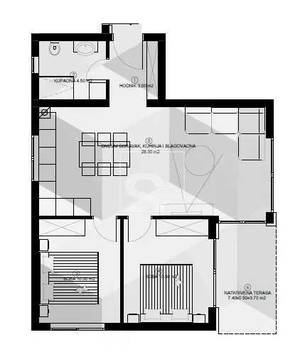 Flat Pješčana Uvala, Medulin, 73,90m2 – 2