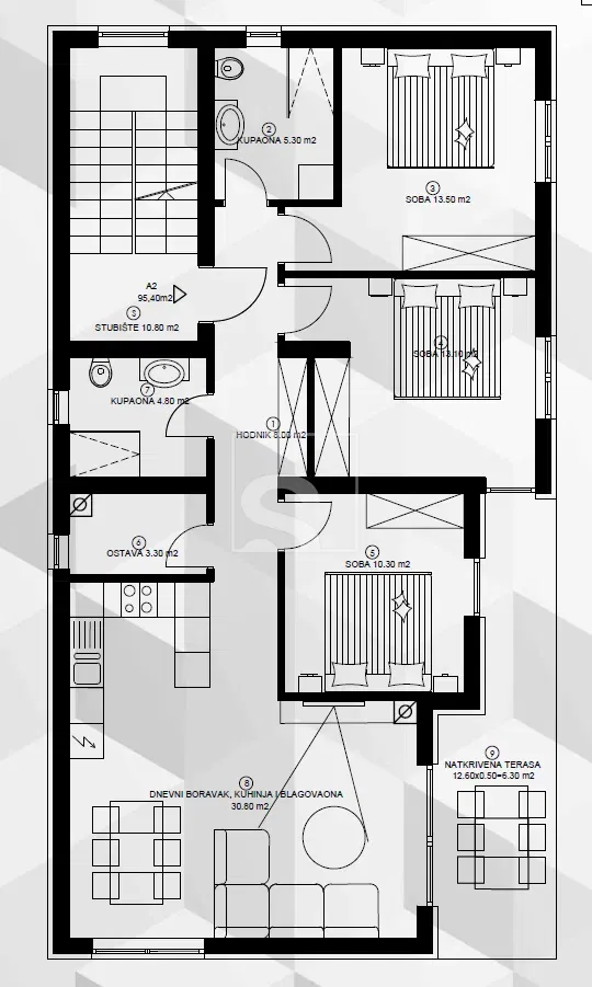 Flat Pješčana Uvala, Medulin, 73,90m2 – 2