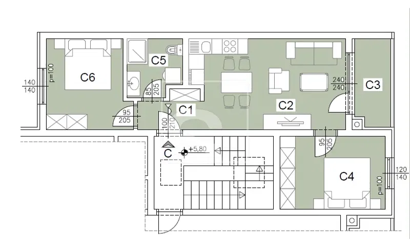 Flat Šijana, Pula, 73,19m2 – 3