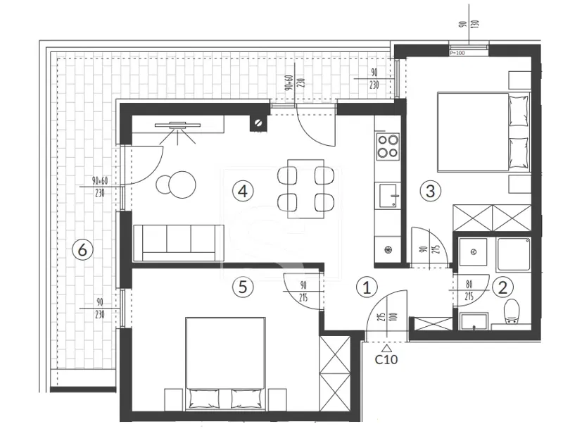 Flat Šikići, Pula, 51,03m2 – 2