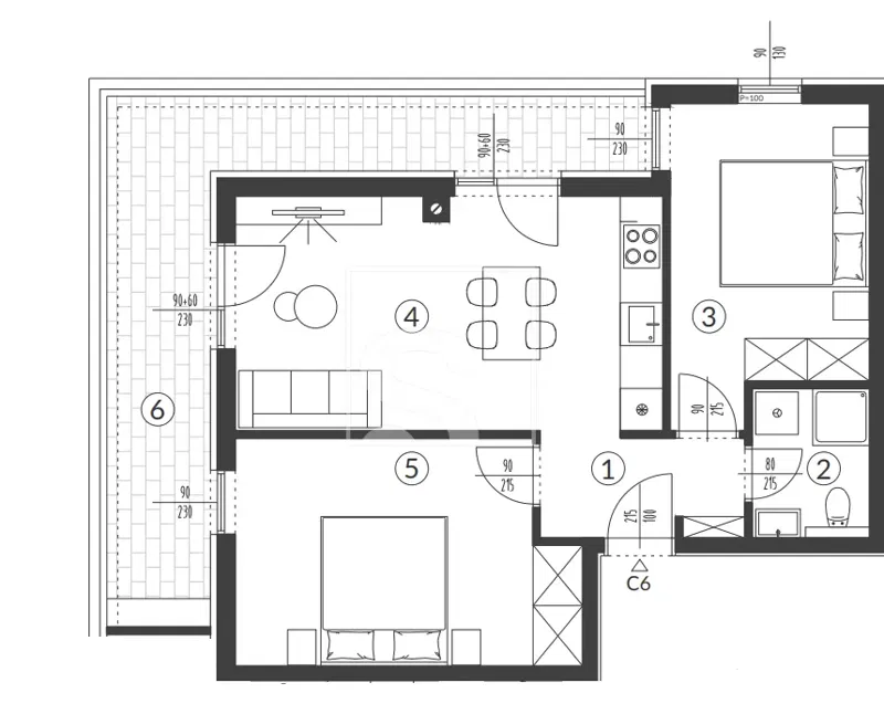 Flat Šikići, Pula, 51,03m2 – 2