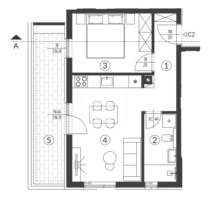 Flat Šikići, Pula, 51,03m2 – 2