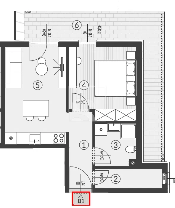 Flat Šikići, Pula, 51,03m2 – 2
