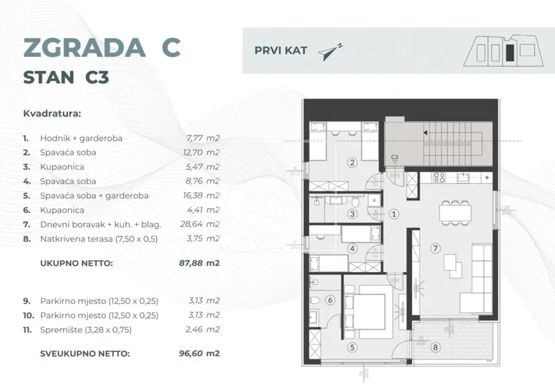 Lakás Fažana – 2