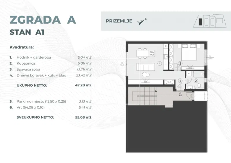 Flat Fažana, 55,08m2 – 2
