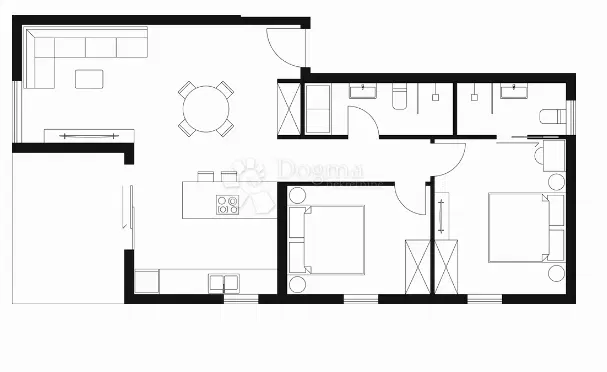 Квартира Peroj, Vodnjan, 77,60m2 – 2