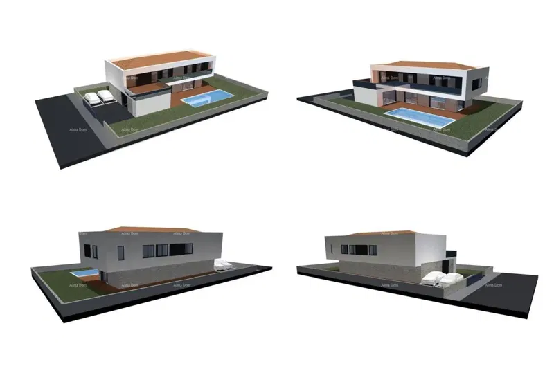 PERUŠKI, HOUSE IN ROUGH CONSTRUCTION PHASE WITH POOL – 2