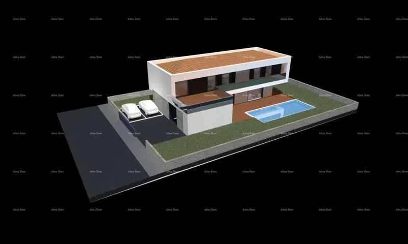 PERUŠKI, HOUSE IN ROUGH CONSTRUCTION PHASE WITH POOL – 3