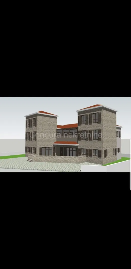 Vrsi - građevinsko zemljište s projektom (poslovi prostor + 3 stana)