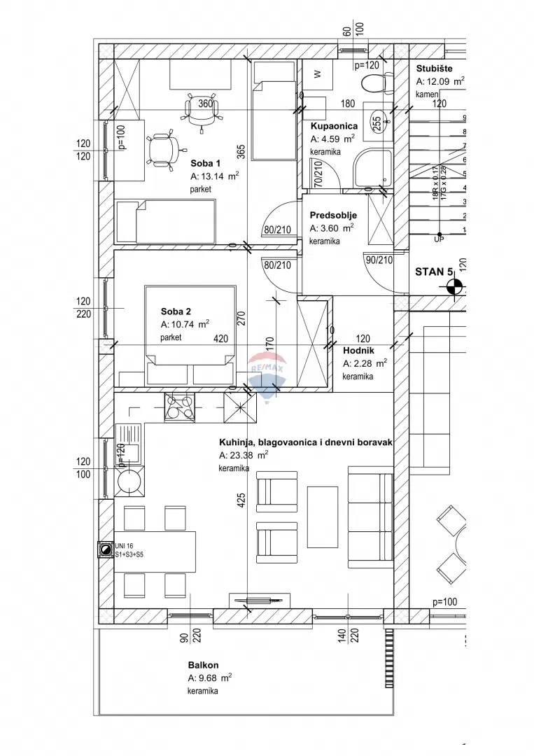 Appartamento Viškovo, 67,41m2 – 2