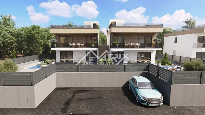 Brtonigla, moderna dvojna kuća s bazenom, 170m2