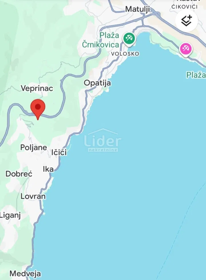 Zemljišče Veprinac, Opatija - Okolica, 1.077m2 – 3