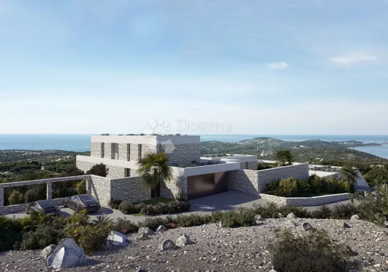 Exclusive building plot with a project and a panoramic view of the sea - Rogoznica – 2