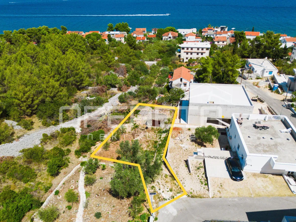 Gradbena parcela 504 m², pogled na morje, Žedno-Trogir