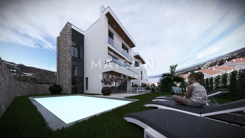 Malinska, luxury apartment with pool – 2