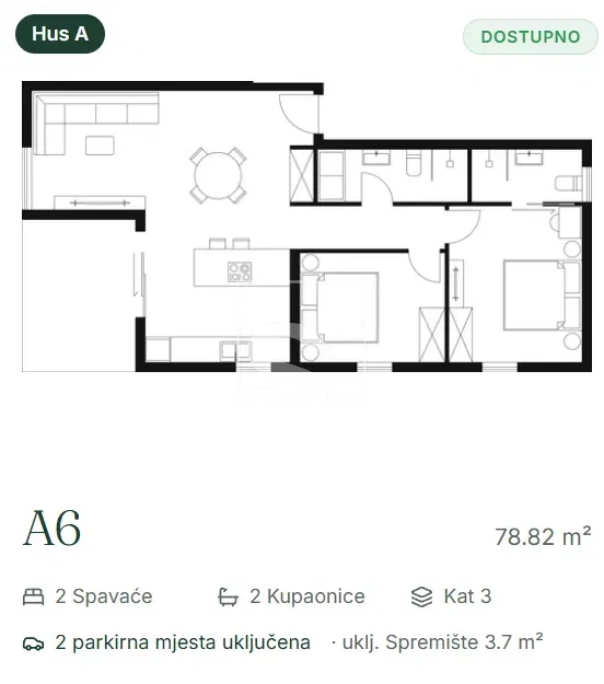 Flat Peroj, Vodnjan, 69,70m2 – 2
