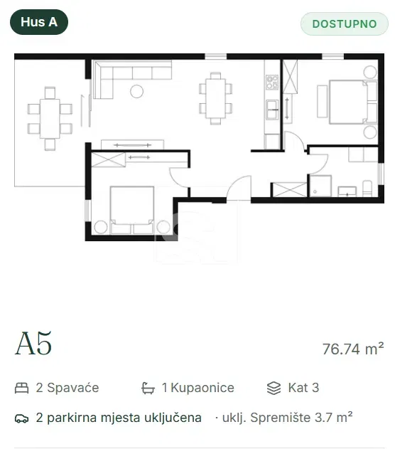 Flat Peroj, Vodnjan, 69,70m2 – 2