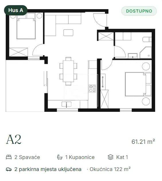 Flat Peroj, Vodnjan, 69,70m2 – 2