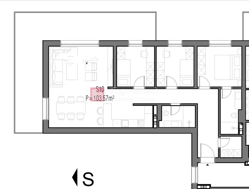 Appartamento Centar, Slavonski Brod, 103,57m2 – 2