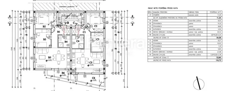 ISTRIA, PULA - apartment on the 1st floor, 54m2, new building – 3