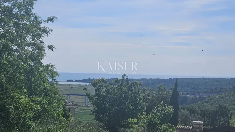 Nova vas, Istra, okolica, građevinsko zemljište sa pogledom na more
