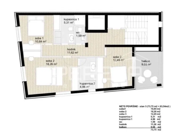 Sale, Apartment, Knežija, Kalinovica, 4r, 133m2 – 3