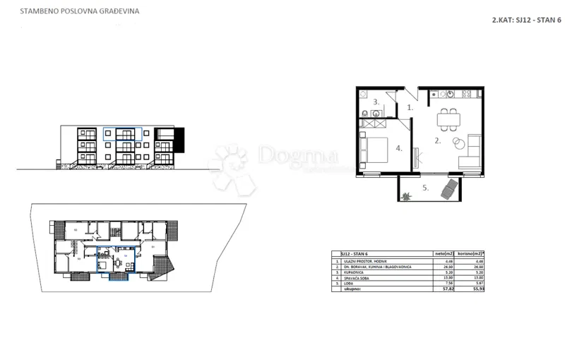 Apartament Vodice, 41,20m2 – 2