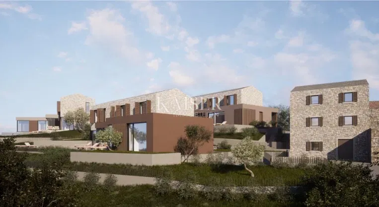 Isztria, Oprtalj - építési telek 4 luxusvilla számára