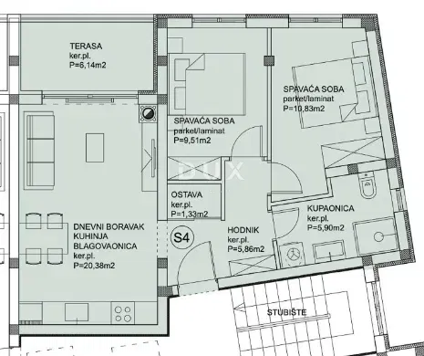 Istria, Peroj, apartmán, 59,95 m2, novostavba s výhľadom na more – 2