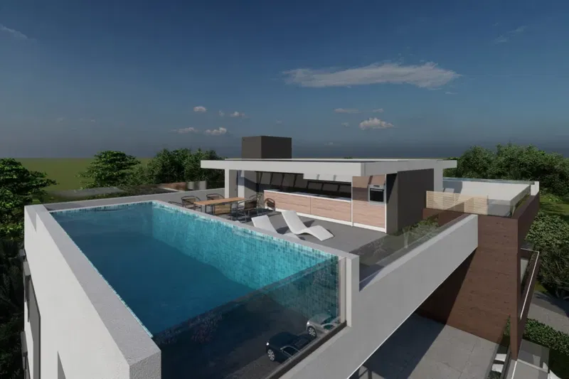 Attico con piscina e terrazza sul tetto vicino al mare – 2