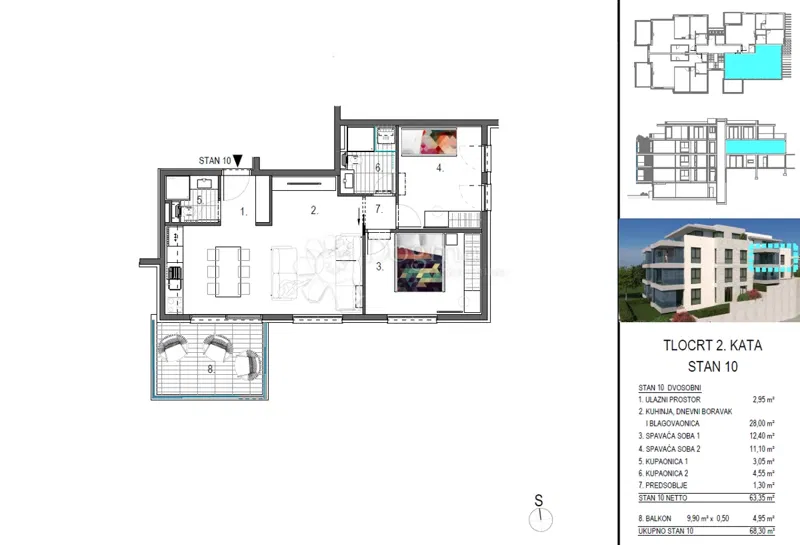 Квартира Primošten, 81,05m2 – 2