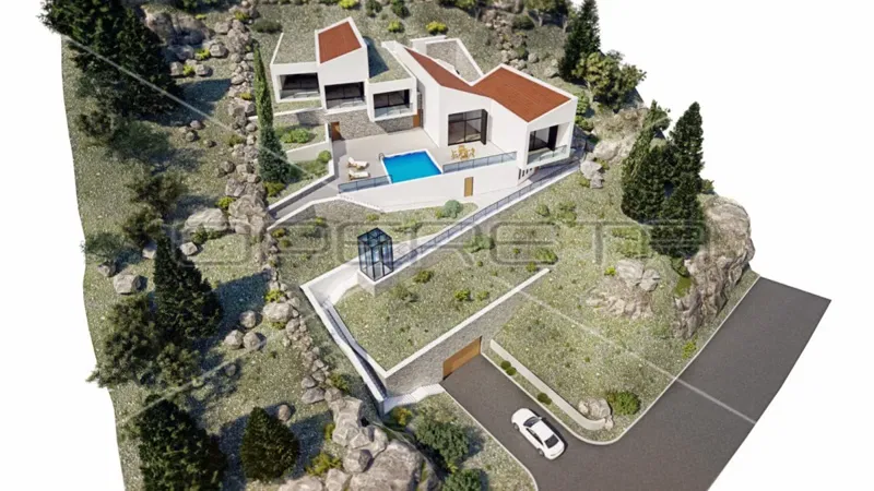 Luksuzna vila modernog dizajna prvi red do mora, Starigrad Paklenica, 450m2