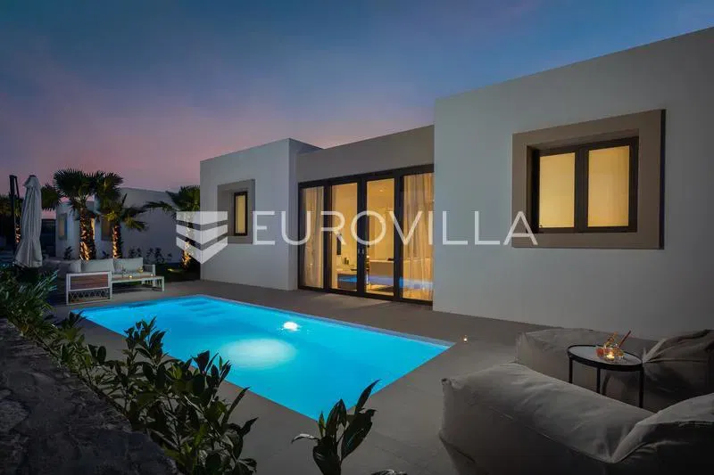 Tkon, Palms resort, luksuzna vila s bazenom i pogledom na more