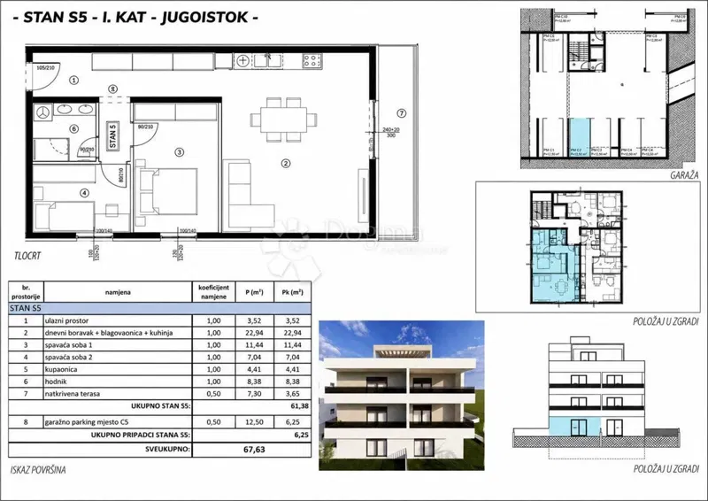 Lakás Kaštel Lukšić, Kaštela, 35,34m2 – 2