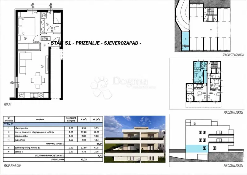 Flat Kaštel Lukšić, Kaštela, 35,34m2 – 3