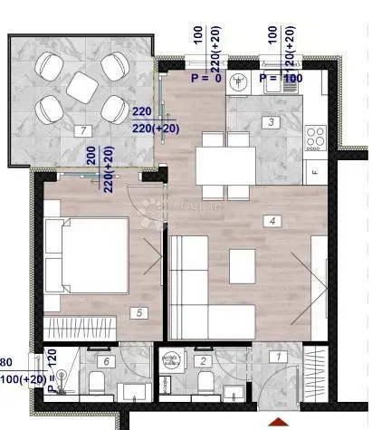 Allogio Povljana, 62,56m2 – 2